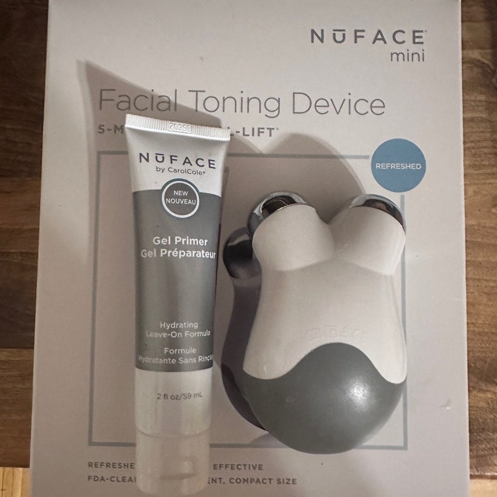 NuFace Mini Facial Toning Device - Gray and White